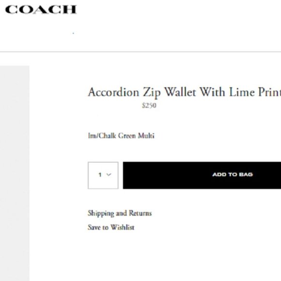 $128 *NEW* COACH Accordion Zip Wallet… - Picture 2 of 16